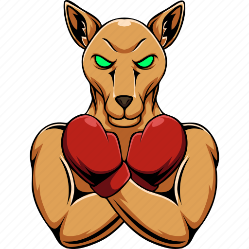 Kangaroo, boxing, fighter, animal, team, mascot, sport icon - Download on Iconfinder