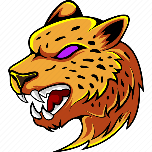 Leopard, roar, head, animal, team, mascot, sport icon - Download on Iconfinder