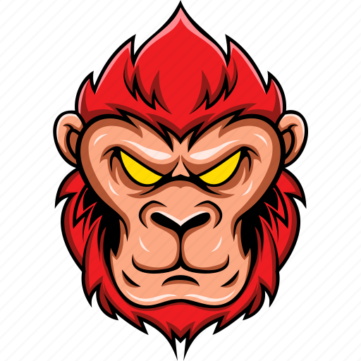 Monkey, head, primate, animal, team, mascot, sport icon - Download on Iconfinder