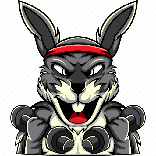 Rabbit, gym, dumbbell, animal, team, mascot, sport icon - Download on Iconfinder