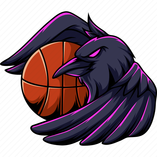 Raven, bird, basketball, animal, team, mascot, sport icon - Download on Iconfinder