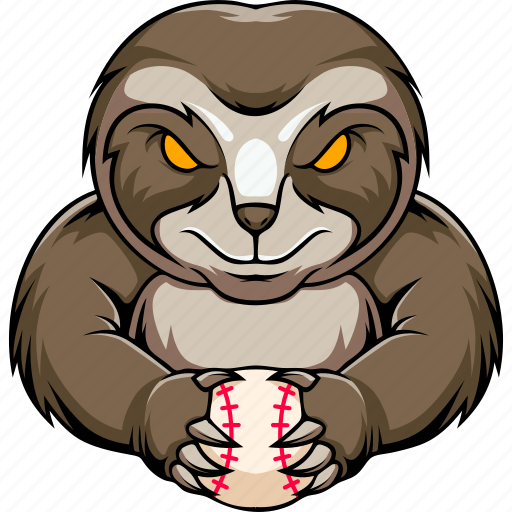 Sloth, baseball, angry, animal, team, mascot, sport icon - Download on Iconfinder
