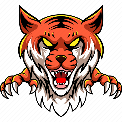 Tiger, claw, roar, animal, team, mascot, sport icon - Download on Iconfinder