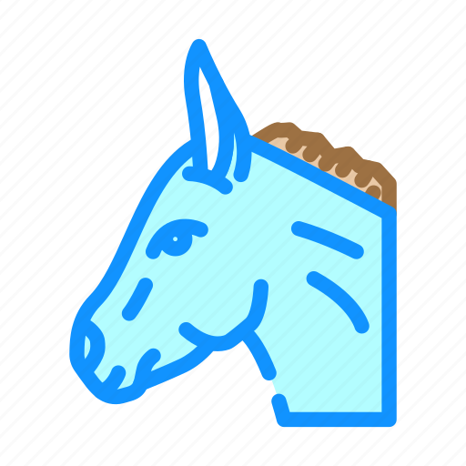 Donkey, animal, zoo, pet, face, farm icon - Download on Iconfinder