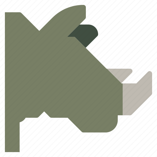 Animal, animals, kingdom, rhino, side, view icon - Download on Iconfinder