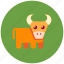 bull, cow, farm 