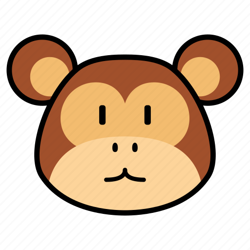 Monkey, ape, animal, head, cute, mammal, zoo icon - Download on Iconfinder
