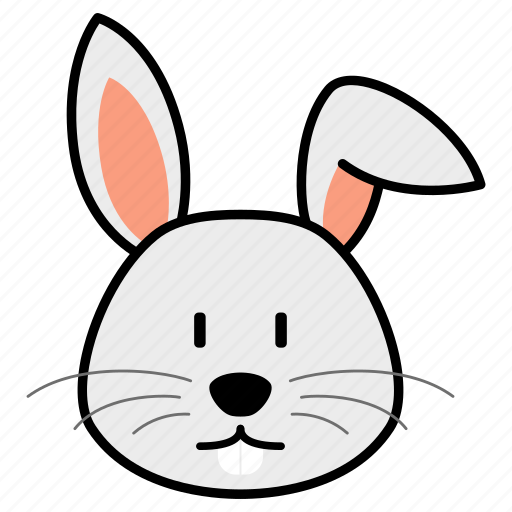 Rabbit, animal, head, cute, mammal, fauna, zoo icon - Download on Iconfinder