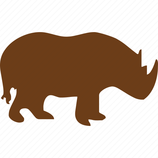 Animal, rhino, rhinoceros, wild animal, zoo, shape, pet icon - Download on Iconfinder
