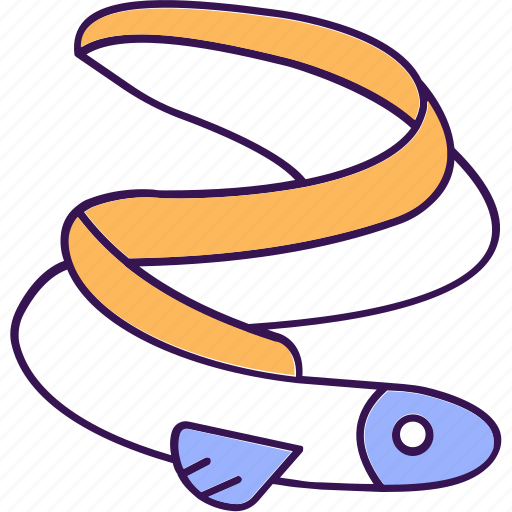 Conger, eel, anguilliformes, elongated fish, aquatic animal icon - Download on Iconfinder