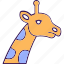 camelopard, giraffe, creature, giraffe head, camelopard icon 