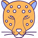 panther, leopard, leopard face, felidae member, panther icon