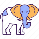 loxodonta, elephant, creature, wildlife, loxodonta icon