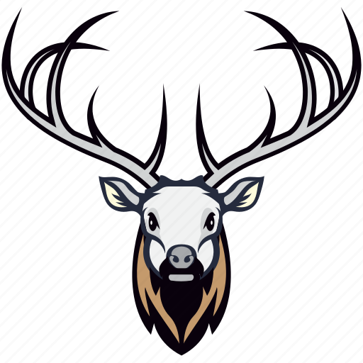 Animal, caribou, deer, reindeer, reindeer head icon - Download on Iconfinder