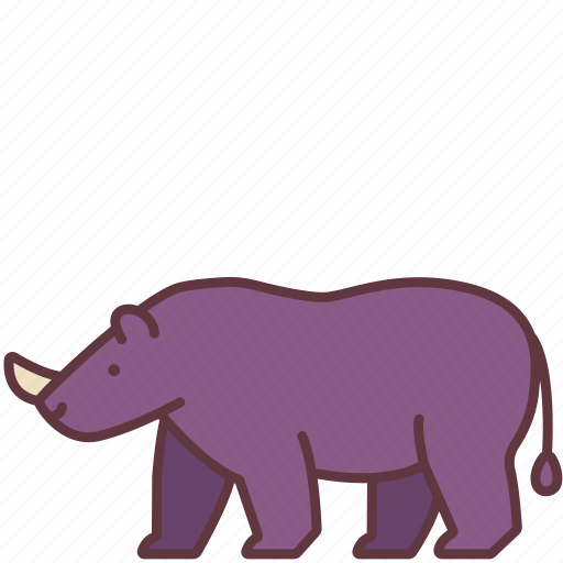 Animal, creature, horn, mammal, rhino, wild, zoo icon - Download on Iconfinder
