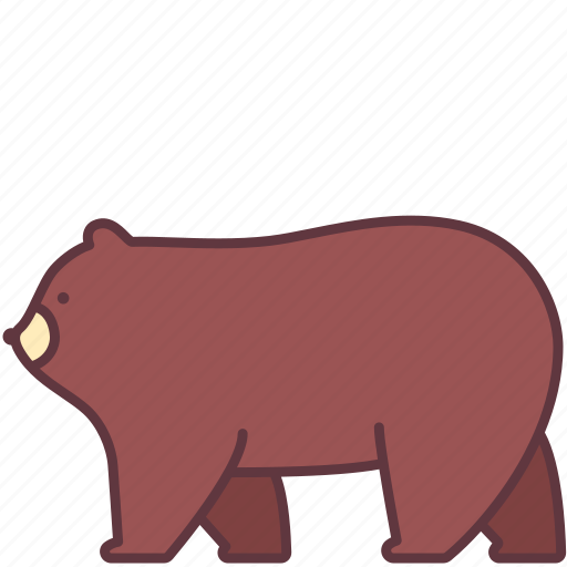Animal, bear, fluffy, grizzly, mammal, wild, zoo icon - Download on Iconfinder