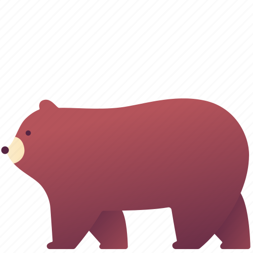 Animal, bear, fluffy, grizzly, mammal, wild, zoo icon - Download on Iconfinder