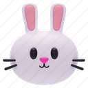 bunny, emoji, emoticon, cute, expression, emotion 