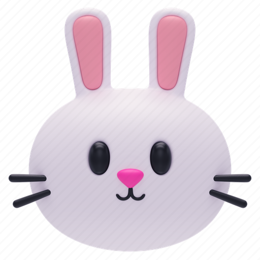 Bunny, emoji, emoticon, cute, expression, emotion 3D illustration - Download on Iconfinder