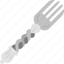 fork, meat, utensil, kitchen, silver