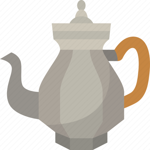 Teapot, coffee, kitchen, antique, silver icon - Download on Iconfinder