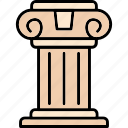 pillar, ancient, architecture, old, stone, roman, greek
