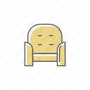 armchair, armchair icon, chair, furniture