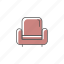 armchair, armchair icon, chair, living room 