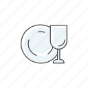dish, glassware, tableware, tableware icon