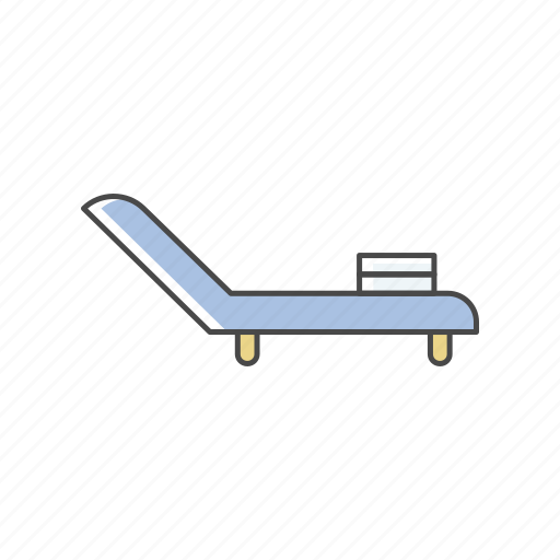 Deck chair, deck chair icon, deckchair, lounger icon - Download on Iconfinder