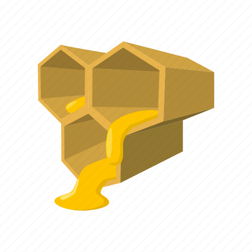 Bee, cartoon, honey, honeycomb, hexagon, hive, nature icon - Download on Iconfinder