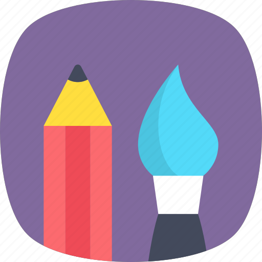 Crayon, drawing, paint brush, pencil, stationery icon - Download on Iconfinder