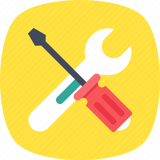 Repair tool, screwdriver, spanner, tech support, wrench icon - Download on Iconfinder
