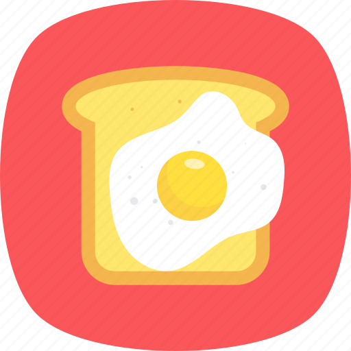 Bread slice, breakfast, fry egg, omelette, toast icon - Download on Iconfinder