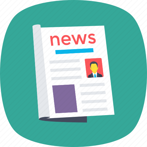 News, newsfeed, newsletter, newspaper, print media icon - Download on Iconfinder