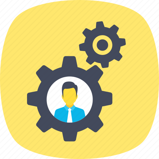 Business management, businessman, industrialist, project management, technical gear icon - Download on Iconfinder