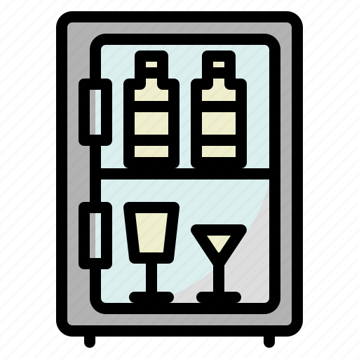 Bar, cooler, drink, refrigerator, wine icon - Download on Iconfinder