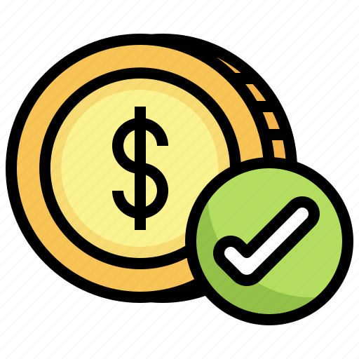 Dollar, payment, check, sign, money, approval icon - Download on Iconfinder