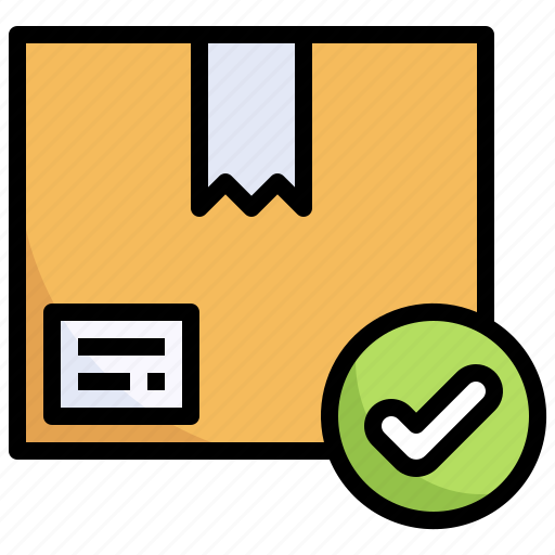Parcel, check, sign, tick, approval, package icon - Download on Iconfinder