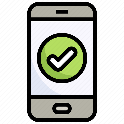 Smartphone, approval, mobile, check, sign, tick icon - Download on Iconfinder