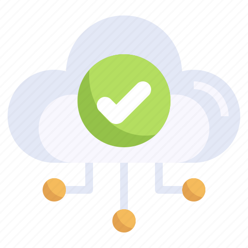 Cloud, approval, done, tick, check, sign icon - Download on Iconfinder