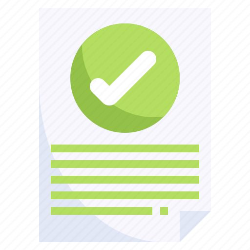 Documents, check, sign, approved, papers, tick icon - Download on Iconfinder