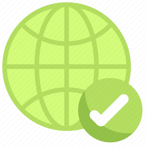 Internet, check, sign, approved, globe, done icon - Download on Iconfinder