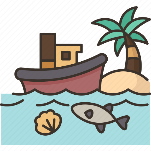 Aquaculture, fishery, fishing, boat, sea icon - Download on Iconfinder