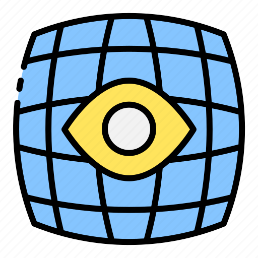 Grid, wireframe, eye, metaverse, vision, view, look icon - Download on Iconfinder