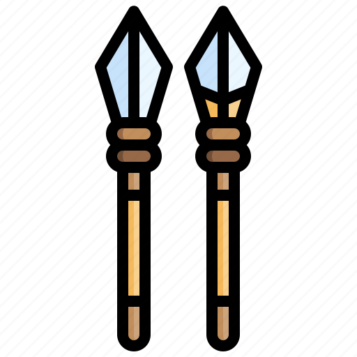 Spears, hand, axe, stone, age, weapon, prehistoric icon - Download on Iconfinder