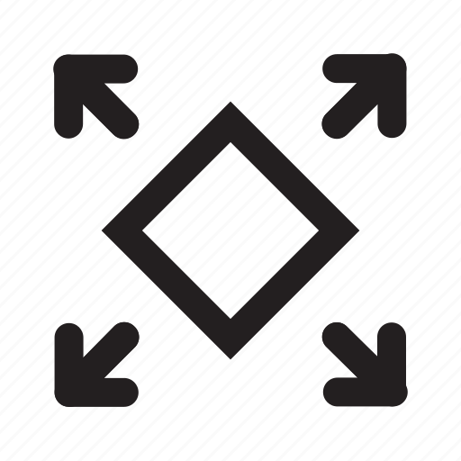 Diagonal arrow, enlarge, enlarged, enlarging, full size, size icon - Download on Iconfinder