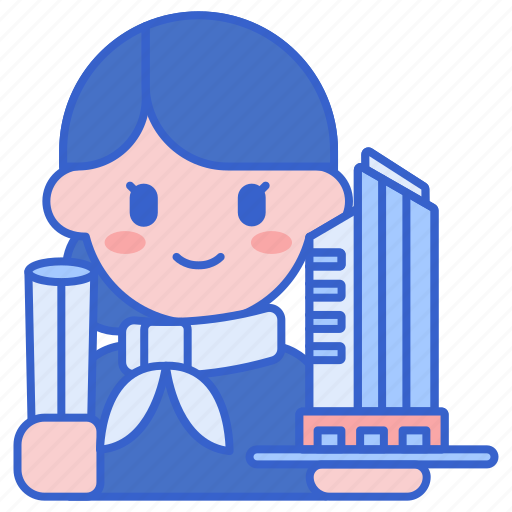Architect, female, building, architecture icon - Download on Iconfinder