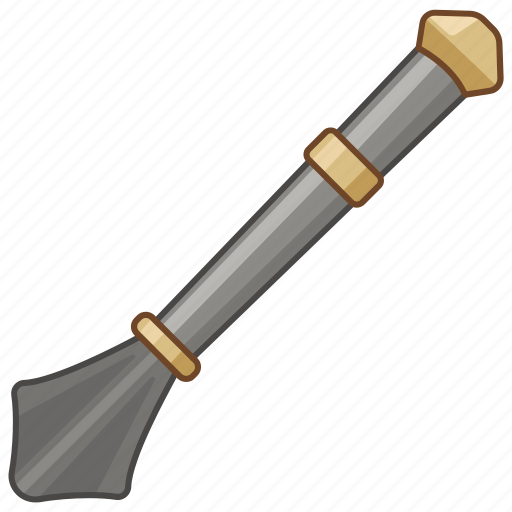 Club, flanged, iron, mace, medieval, verge icon - Download on Iconfinder
