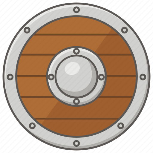 Buckler, round, shield, viking, wooden icon - Download on Iconfinder